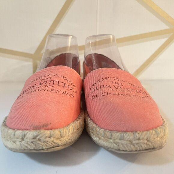 Louis Vuitton Canvas Articles Voyage Pink Canvas Espadrilles Size 36.5 EU / 7 US - Picture 7 of 16